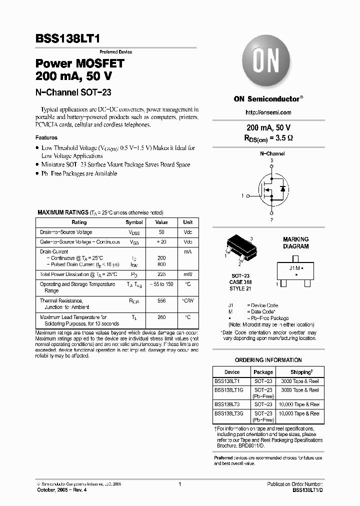 BSS138LT3G_1220814.PDF Datasheet