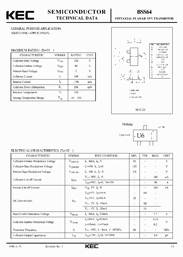 BSS64_1037326.PDF Datasheet