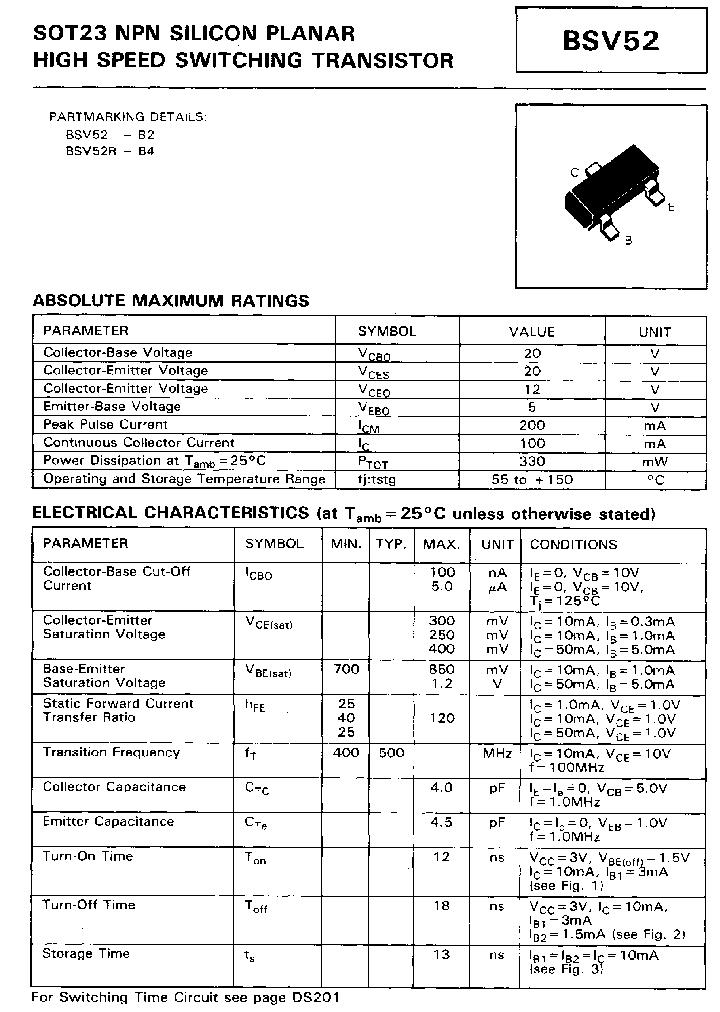 BSV52_1025862.PDF Datasheet