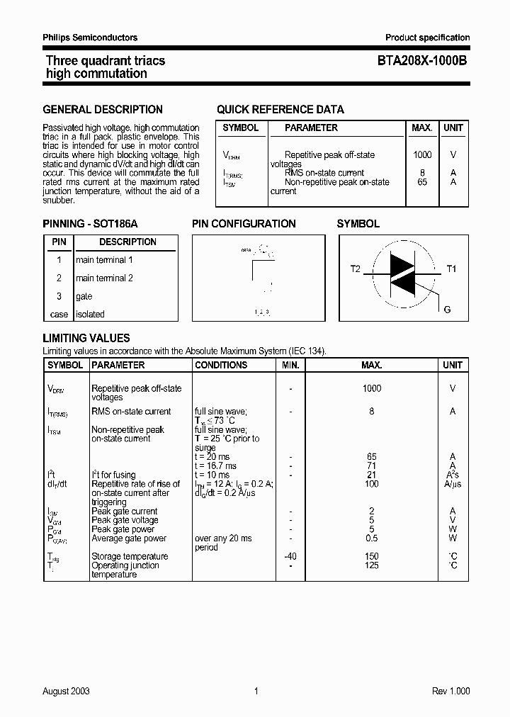 BTA208X-1000B_1221095.PDF Datasheet