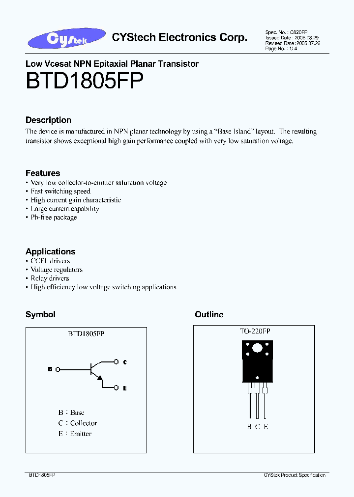 BTD1805FP_1221219.PDF Datasheet
