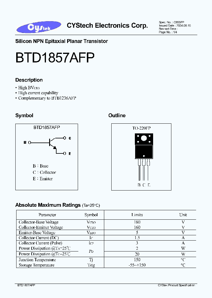 BTD1857AFP_1221226.PDF Datasheet
