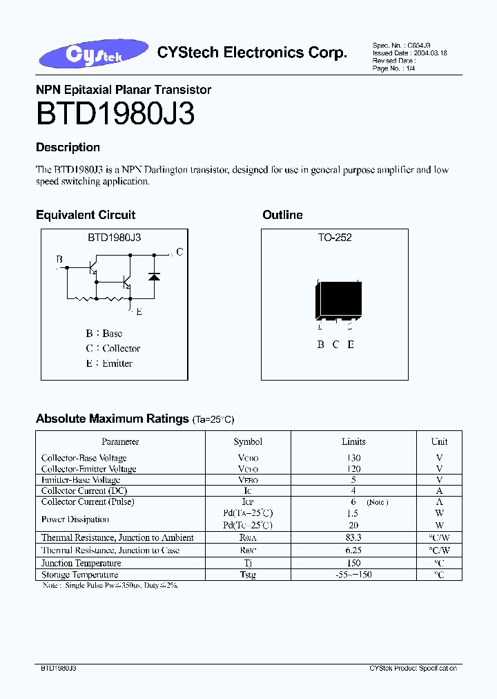 BTD1980J3_1221235.PDF Datasheet