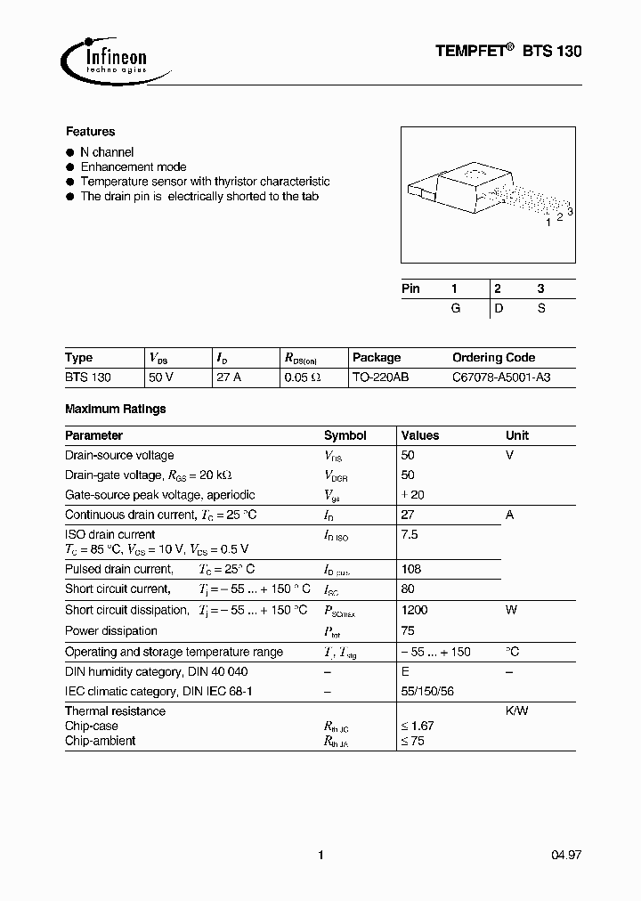 BTS130_1142654.PDF Datasheet