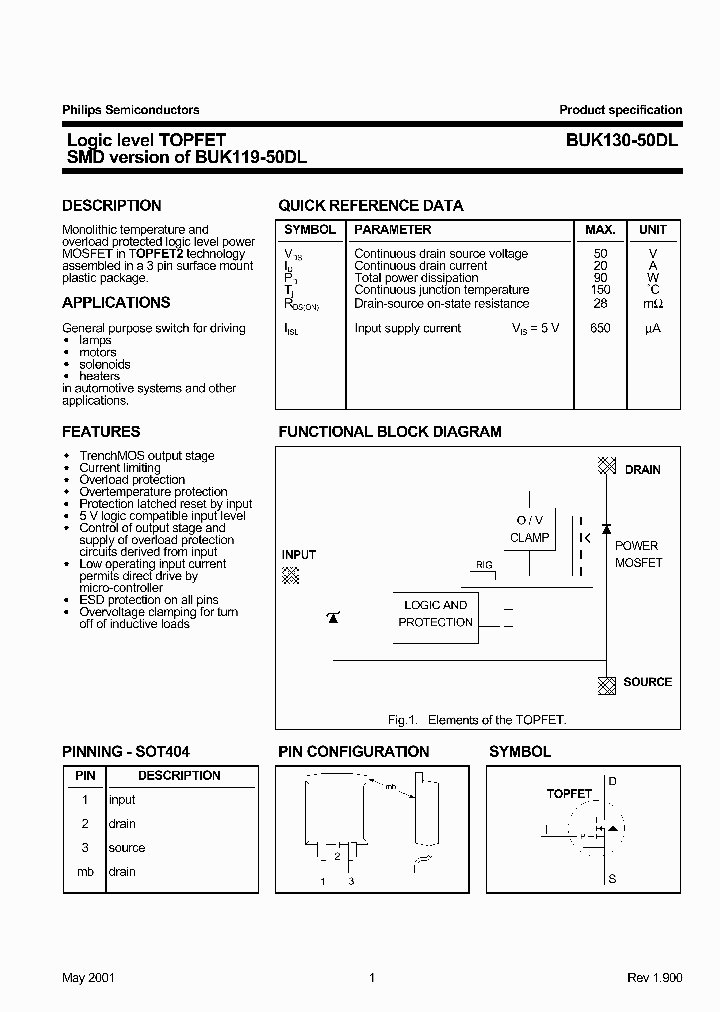 BUK130-50DL_1221836.PDF Datasheet