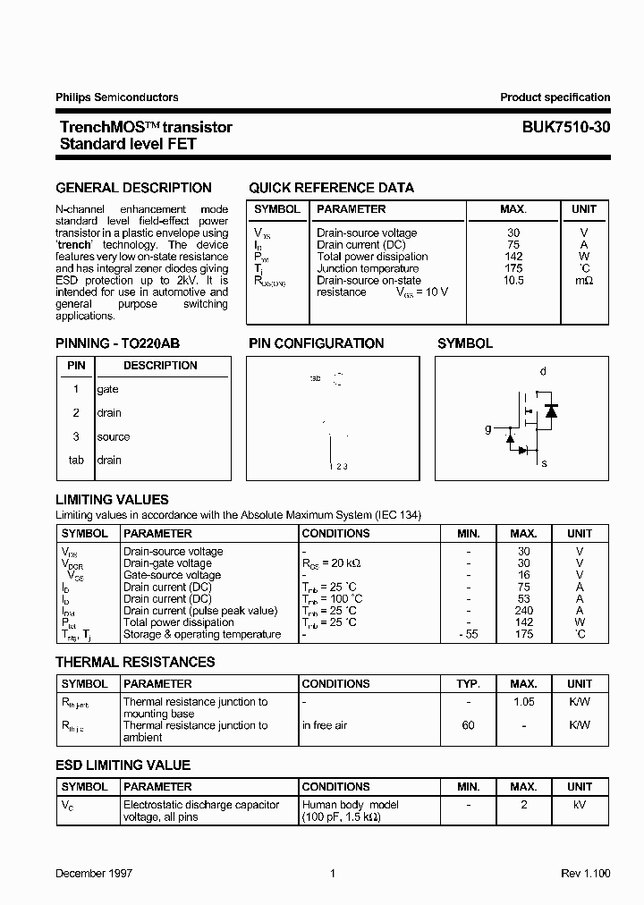 BUK7510-30_1221934.PDF Datasheet