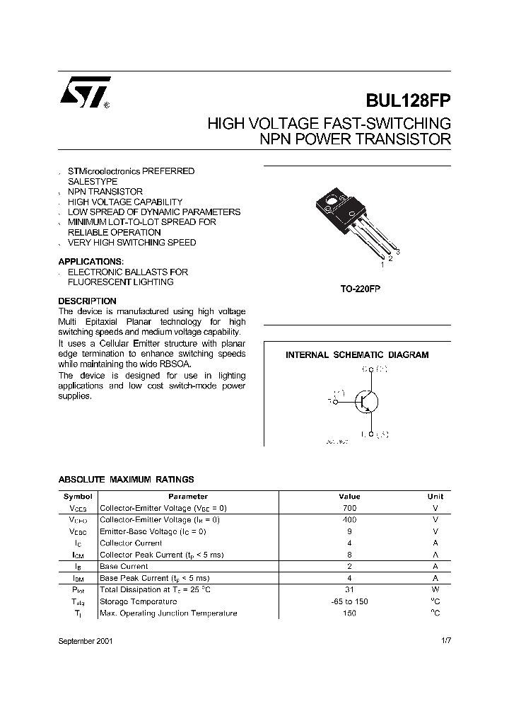 BUL128FP01_1123558.PDF Datasheet