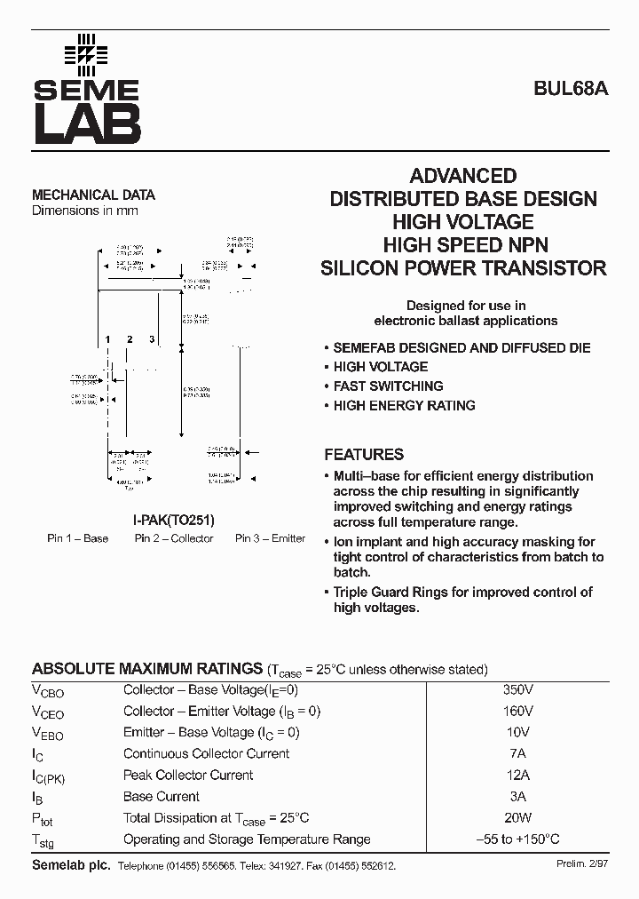 BUL68A_1222176.PDF Datasheet