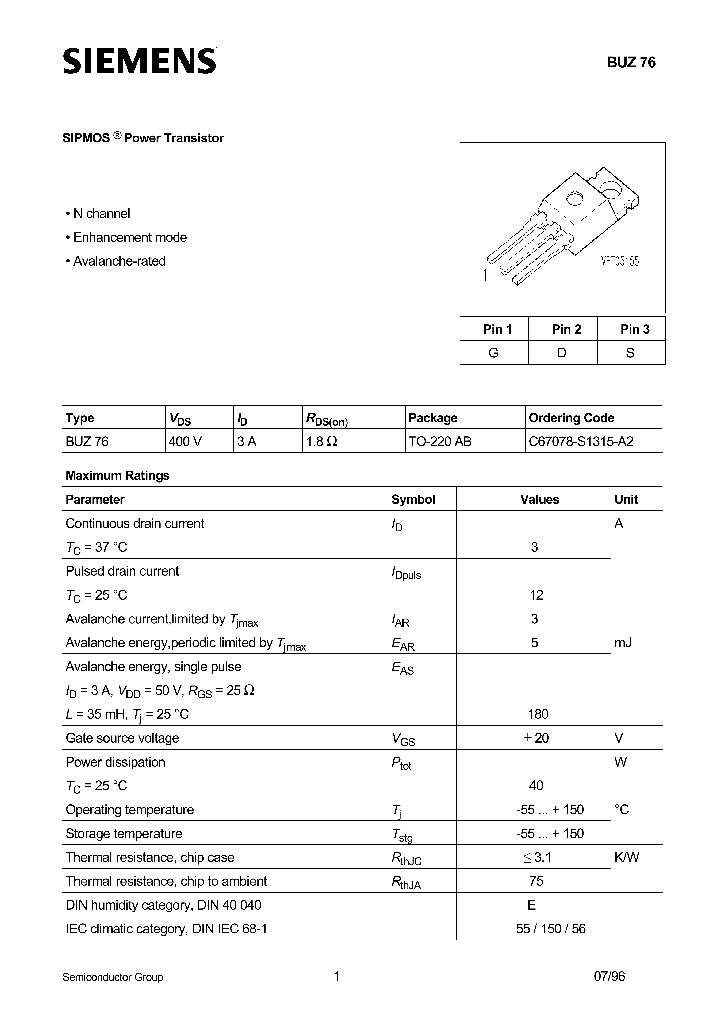 BUZ76_1222430.PDF Datasheet