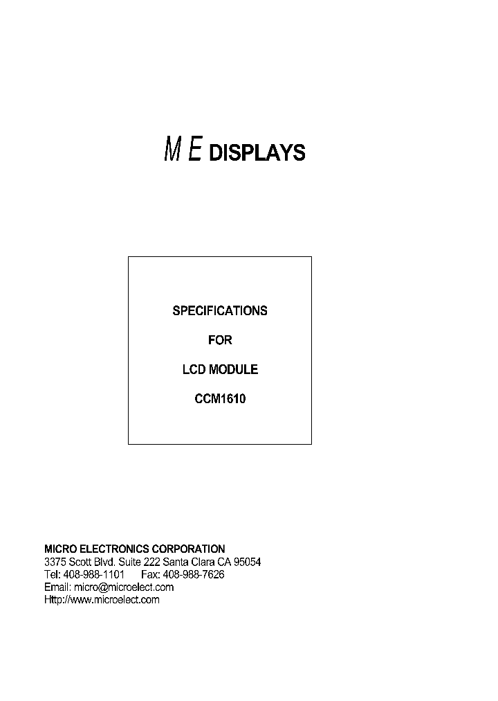 CCM1610_1106217.PDF Datasheet