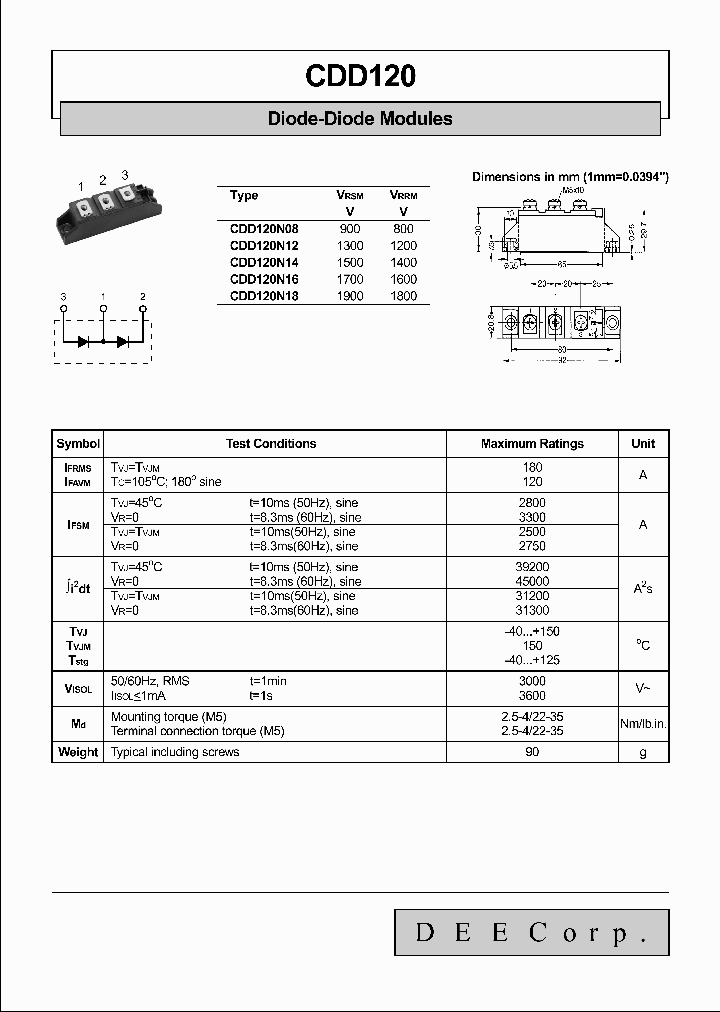 CDD120N18_1225373.PDF Datasheet