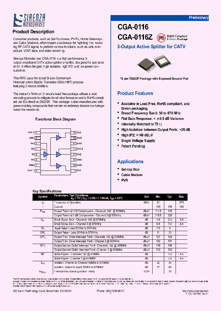 CGA-0116_1121716.PDF Datasheet