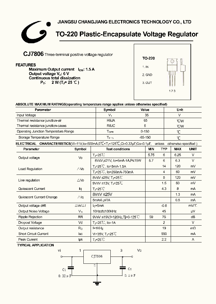 CJ7806F-TO-220_1226244.PDF Datasheet