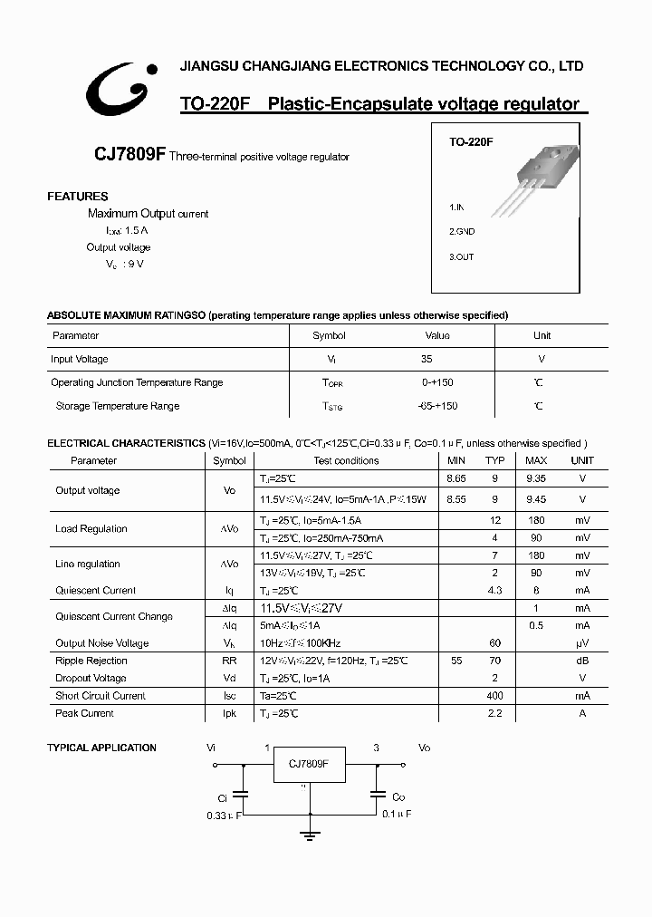 CJ7809F-TO-220F_1226250.PDF Datasheet