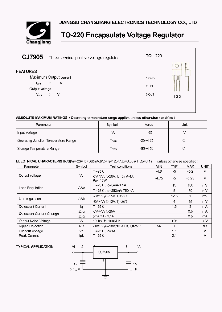 CJ7905_1226284.PDF Datasheet