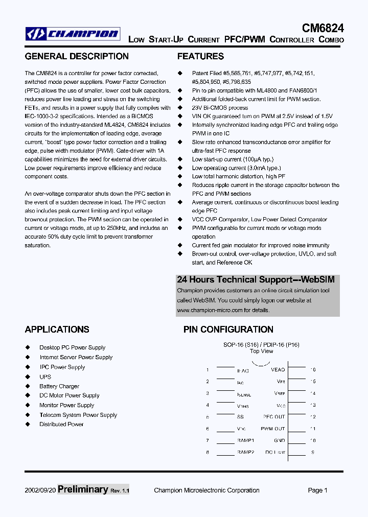 CM6824IS_1227034.PDF Datasheet