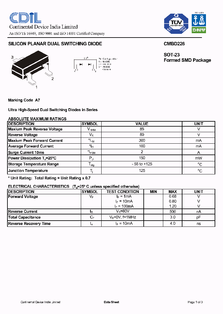 CMBD226_1227166.PDF Datasheet