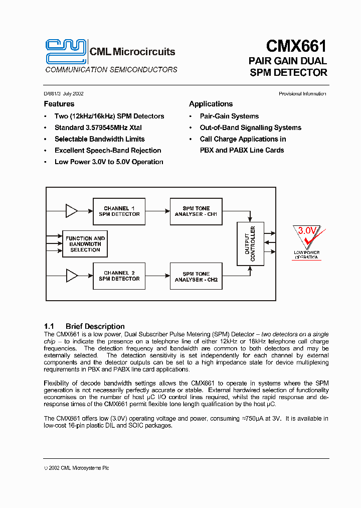 CMX661_1227595.PDF Datasheet