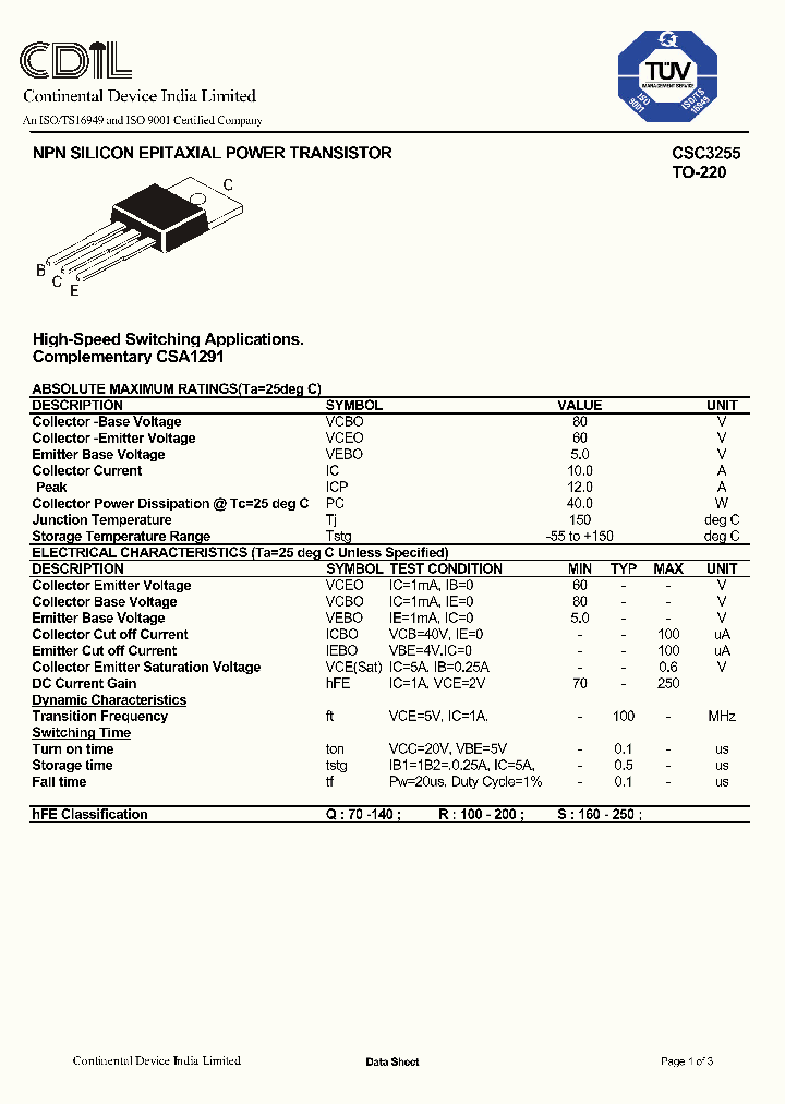 CSC3255_1229058.PDF Datasheet