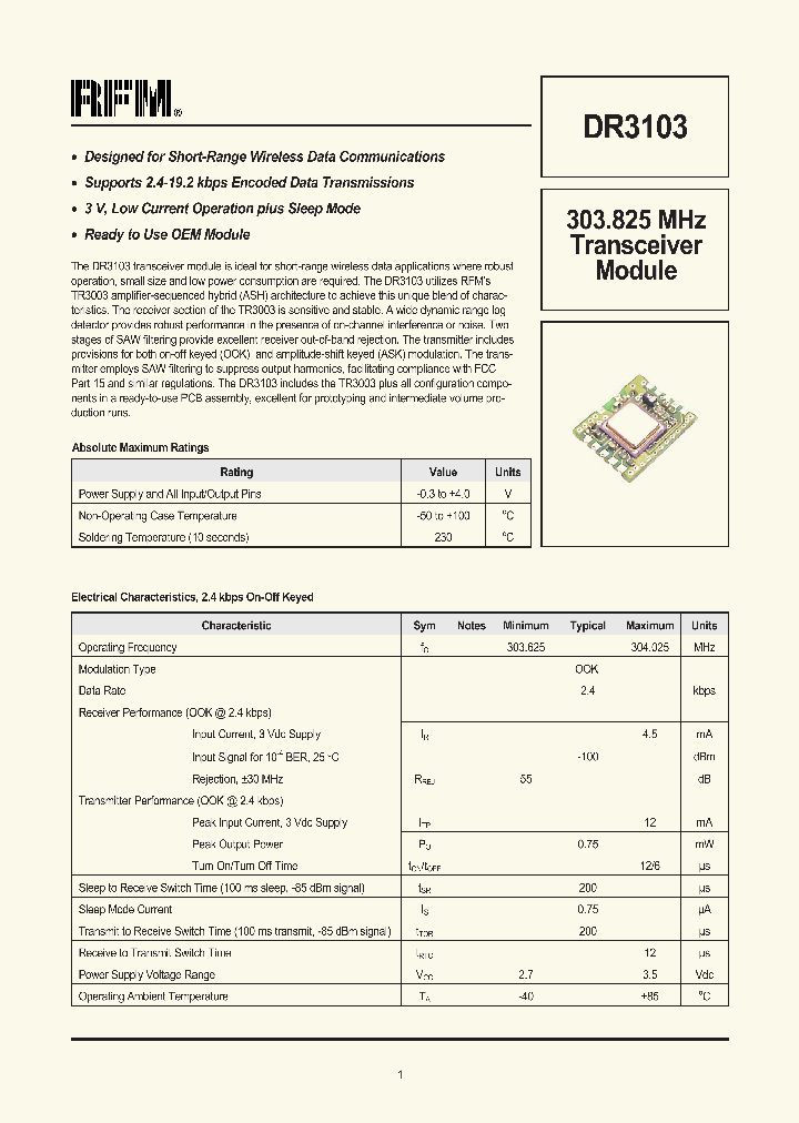 DR3103_1233731.PDF Datasheet