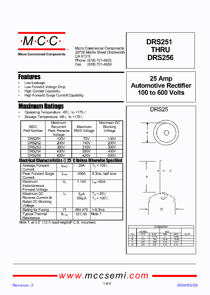 DRS256_1233785.PDF Datasheet