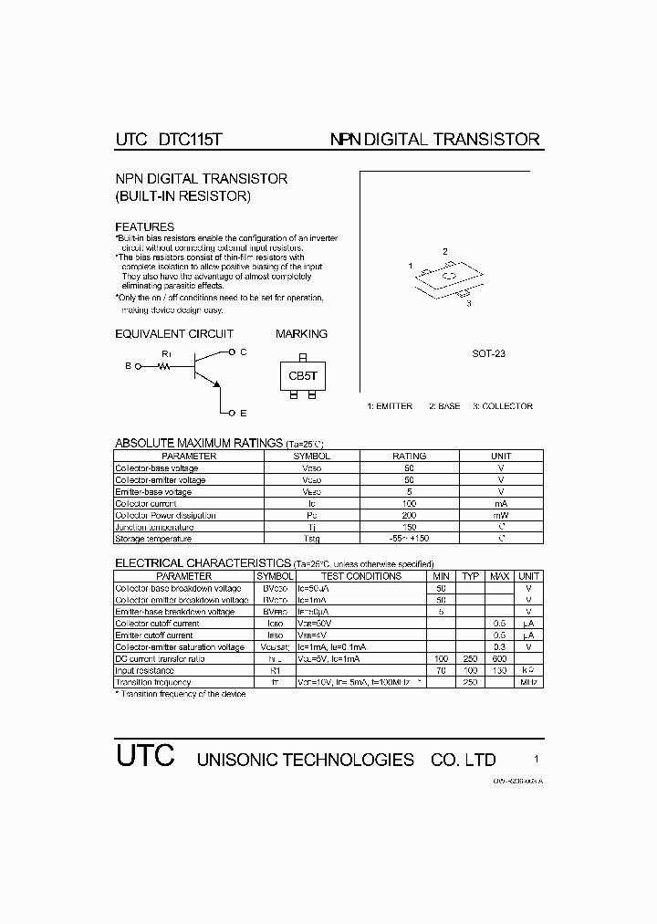 DTC115T_1235117.PDF Datasheet