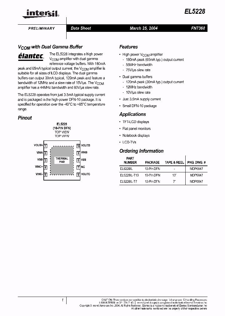 EL5228IL-T7_1236545.PDF Datasheet