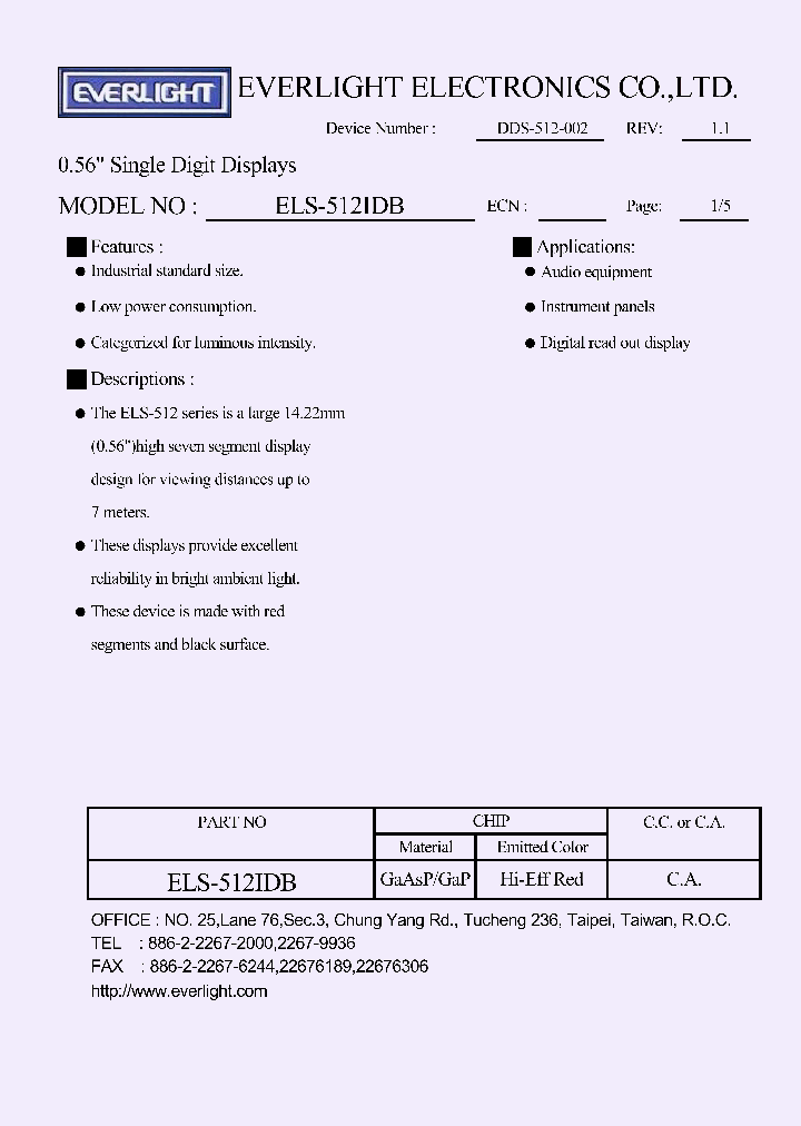 ELS-512IDB_1102118.PDF Datasheet