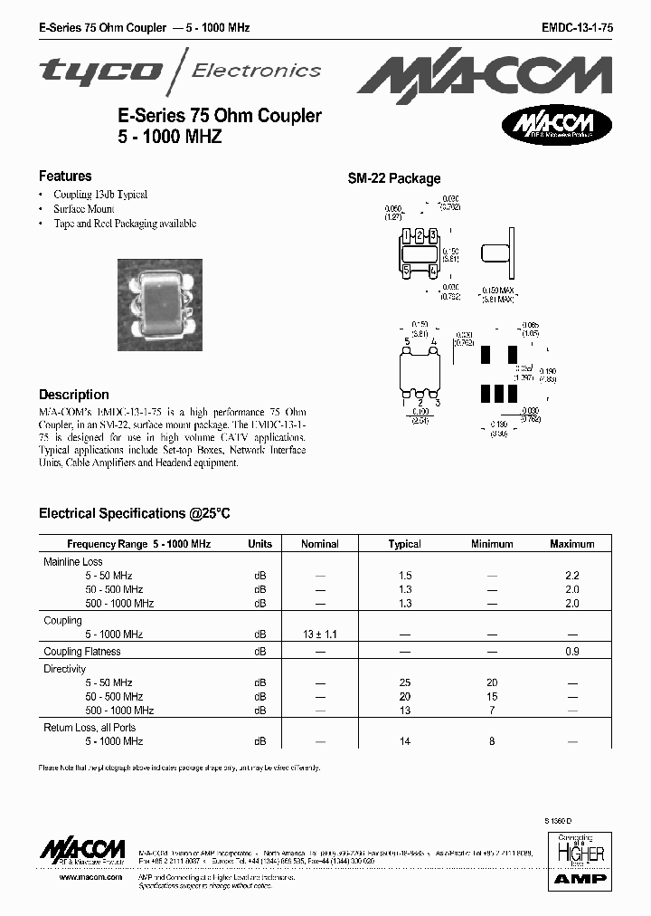 EMDC-13-1-75_1237204.PDF Datasheet