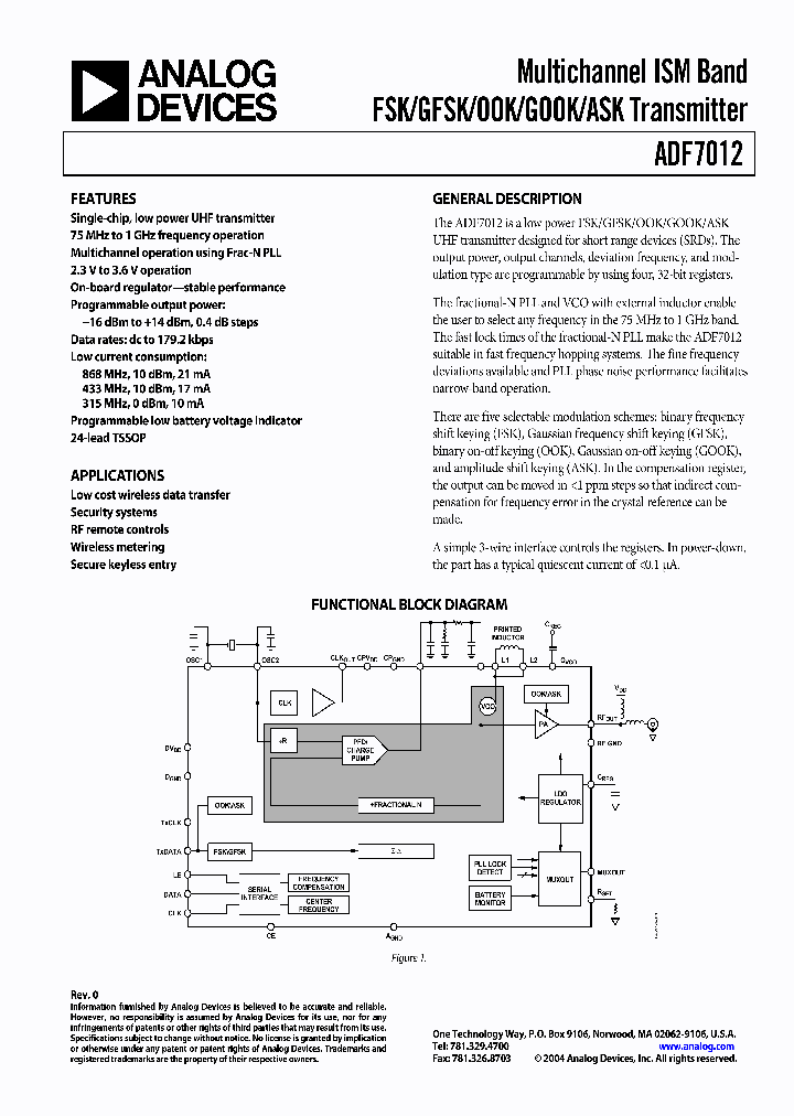 EVAL-ADF7012EB5_1238262.PDF Datasheet