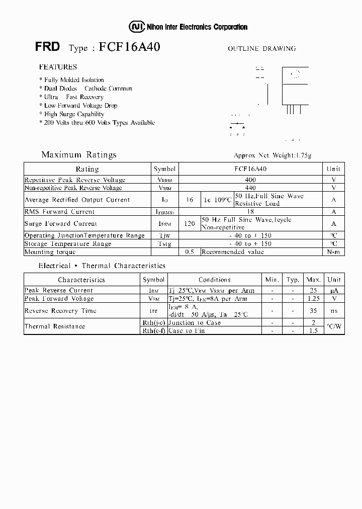 FCF16A40_1239063.PDF Datasheet