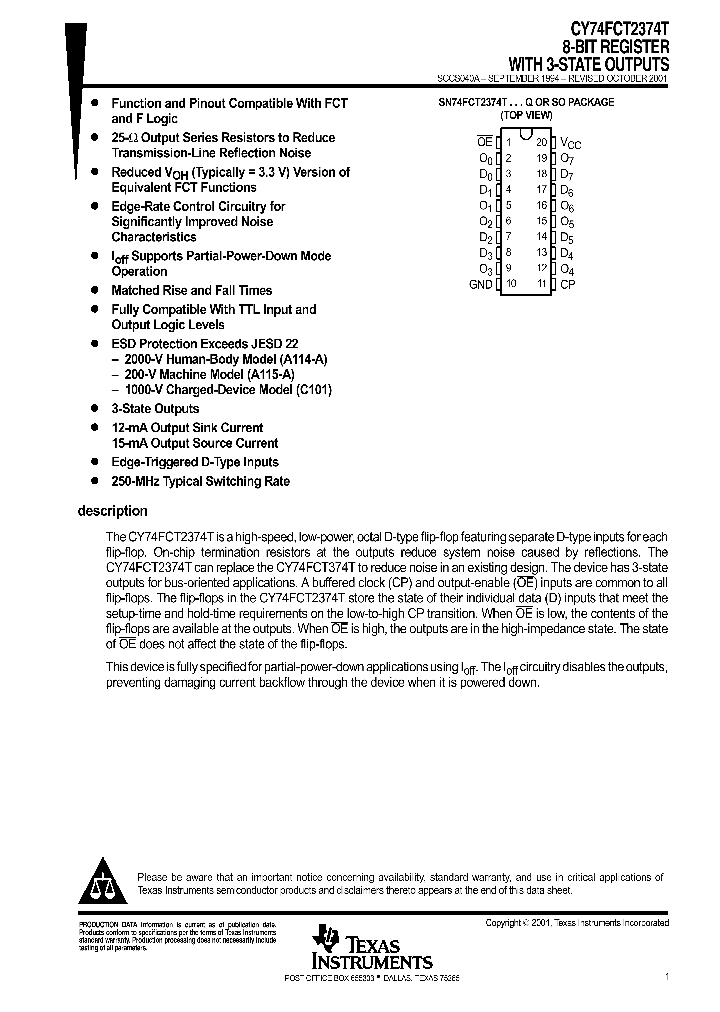 CY74FCT2574CTSOC_815704.PDF Datasheet