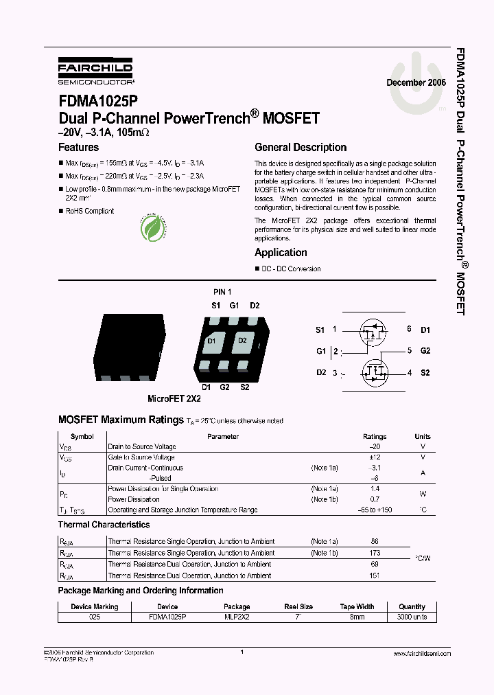 FDMA1025P_1239474.PDF Datasheet