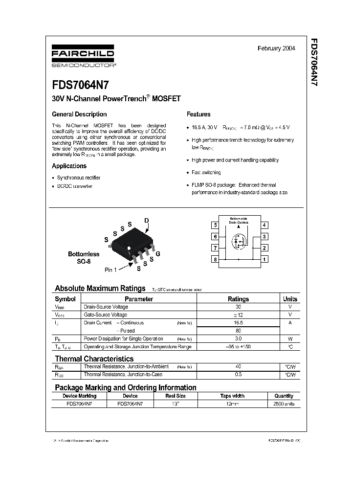 FDS7064N7_1023737.PDF Datasheet