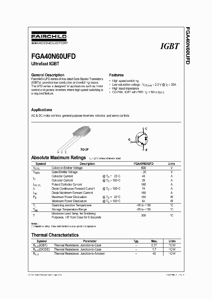 FGA40N60UFD_1240114.PDF Datasheet