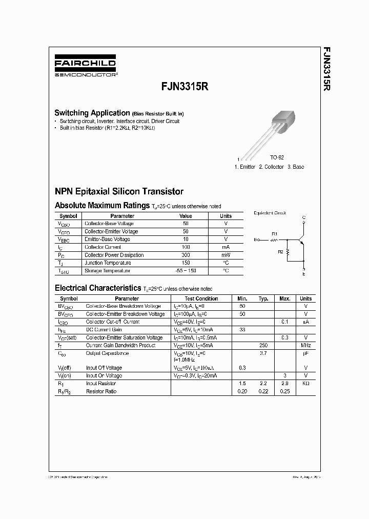 FJN3315R_1240309.PDF Datasheet