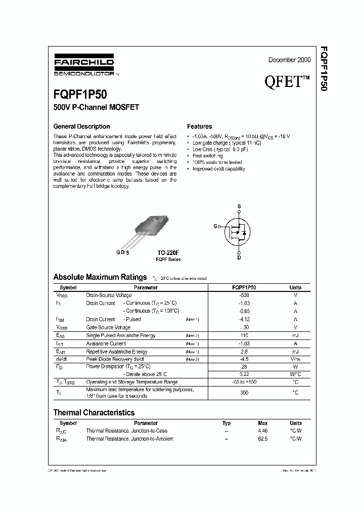 FQPF1P50_1241829.PDF Datasheet