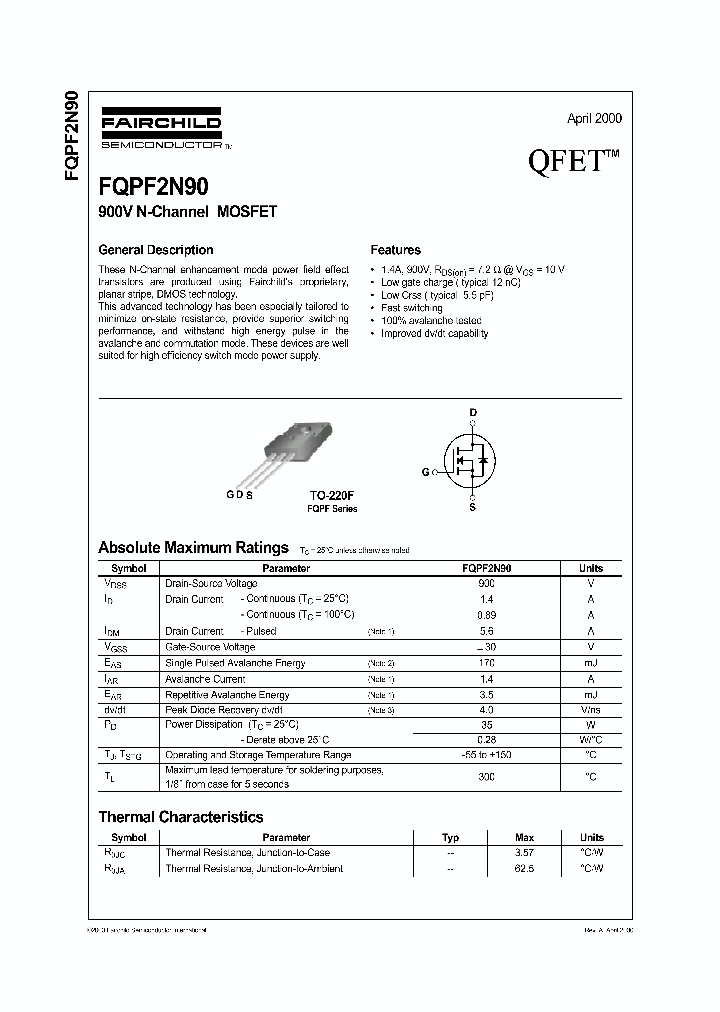 FQPF2N90_1241842.PDF Datasheet