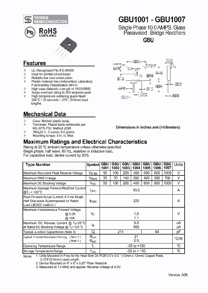 GBU10011_1129284.PDF Datasheet