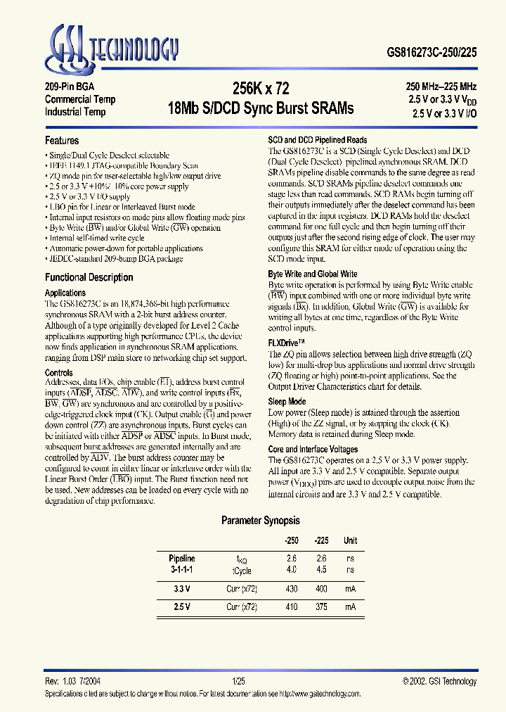 GS816273C-250_1177057.PDF Datasheet