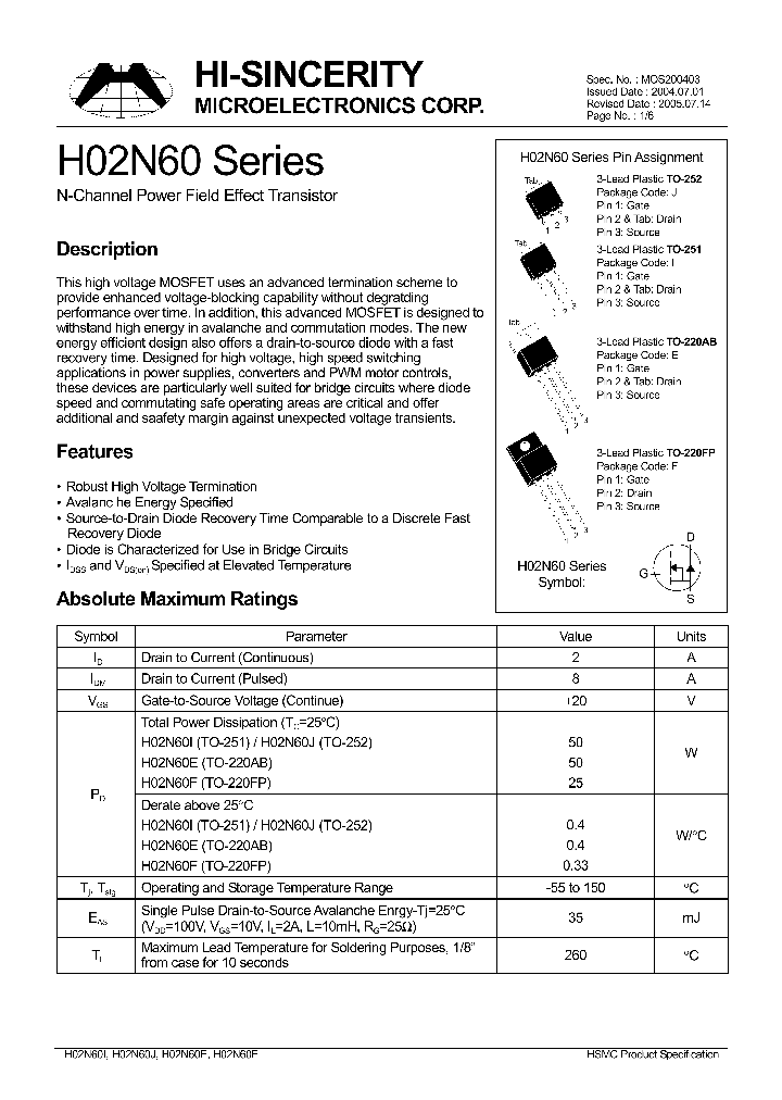 H02N60J_1246618.PDF Datasheet