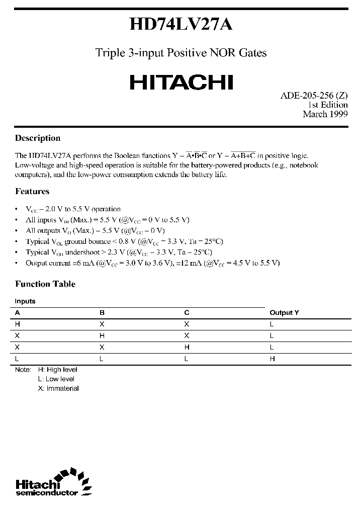 HD74LV27A_1248522.PDF Datasheet
