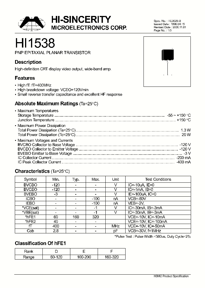 HI1538_1249679.PDF Datasheet