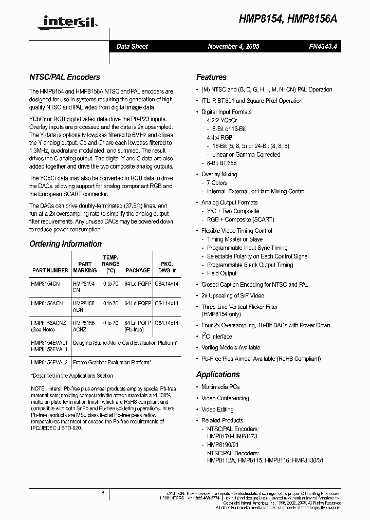 HMP815405_722296.PDF Datasheet