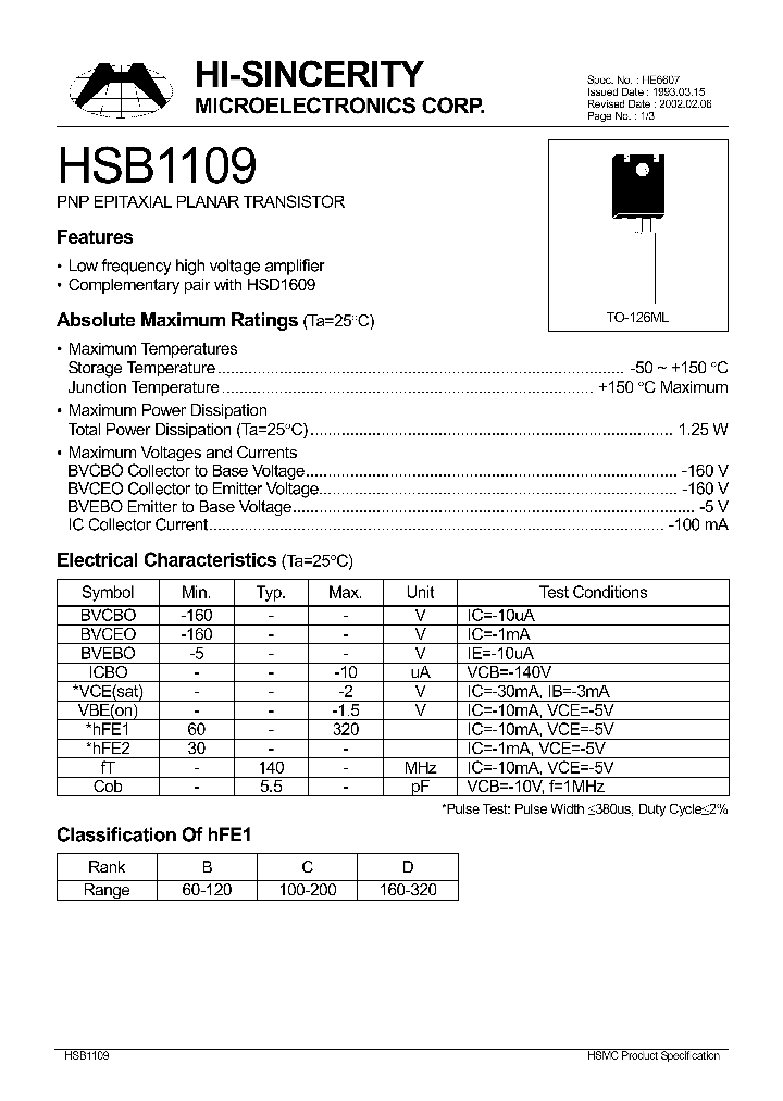 HSB1109_1251245.PDF Datasheet