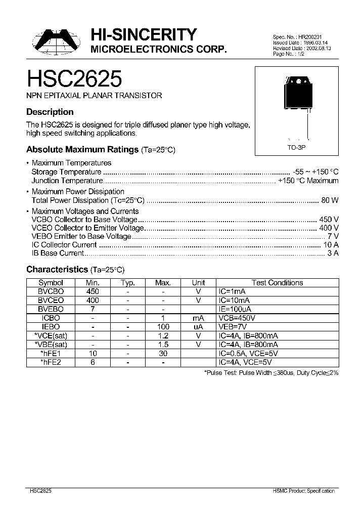 HSC2625_1251272.PDF Datasheet