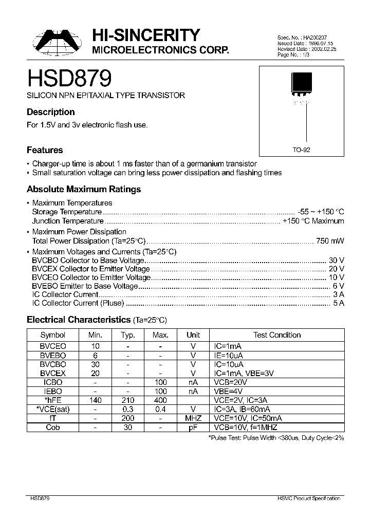 HSD879_1251305.PDF Datasheet