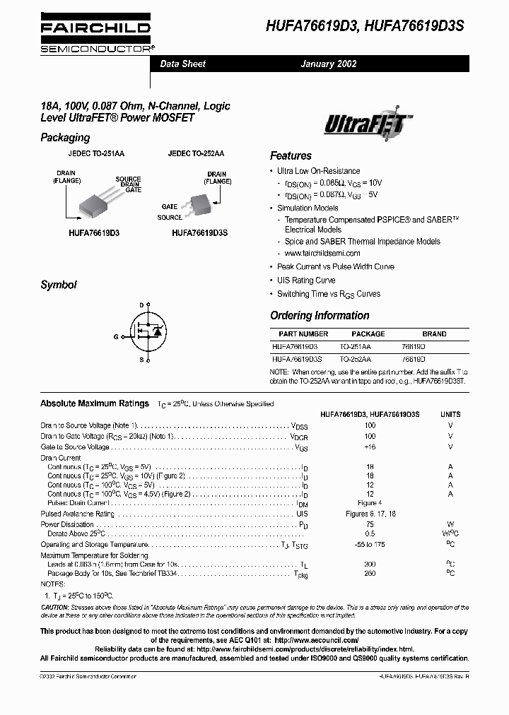 HUFA76619D3S_1251940.PDF Datasheet