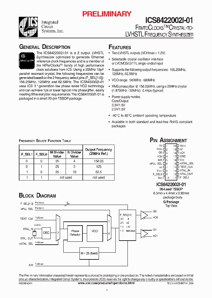 ICS8422002I-01_1252960.PDF Datasheet