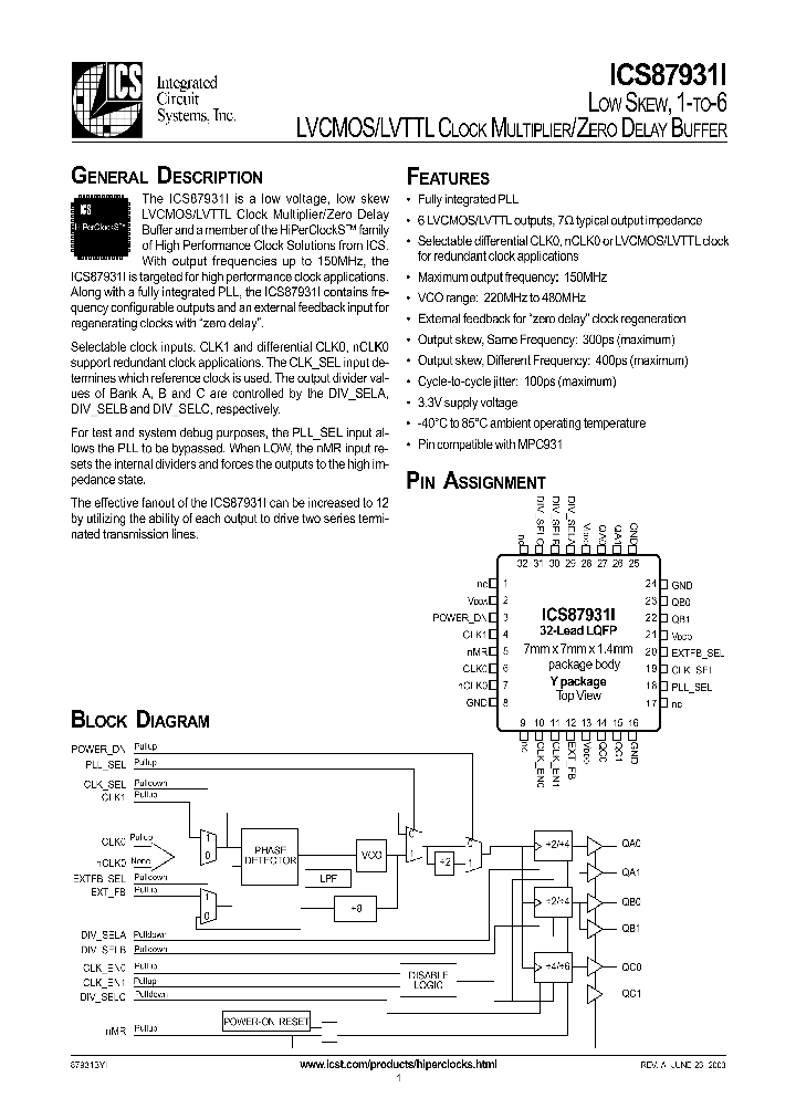 ICS87931I_1253162.PDF Datasheet